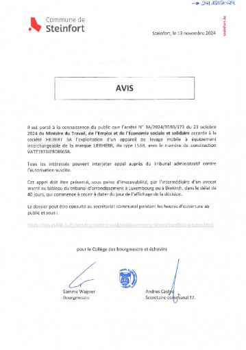 Avis Arrêté N°3A20243593173