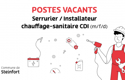 2024 11 Postes vacants Serrurier ou Installateur chauffage-sanitaire