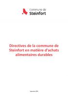 Directives en matière d’achats alimentaires durables de la commune de Steinfort