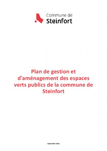 Plan de gestion et d’aménagement des espaces verts publics de la commune de Steinfort