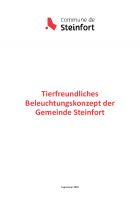 Tierfreundliches Beleuchtungskonzept der Gemeinde Steinfort