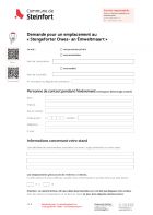 FR - Demande pour un emplacement au Stengeforter Owes-an Emweltmaart