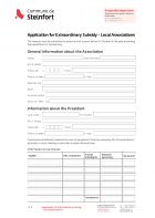 EN - Appication for Extraordinary Subsidy - Local Associations (Demande de subside extraordinaire - Associations locales) 2025