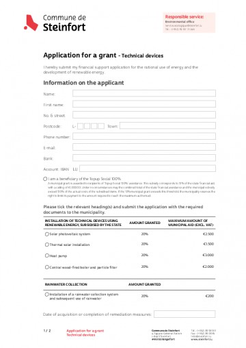 EN - Grant application - Technical devices (énergies renouvelables)