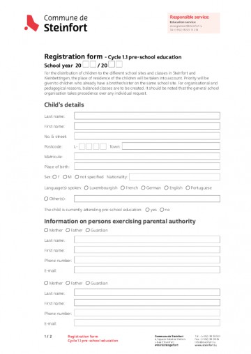 EN - Registration form Cycle 1.1 pre-school education